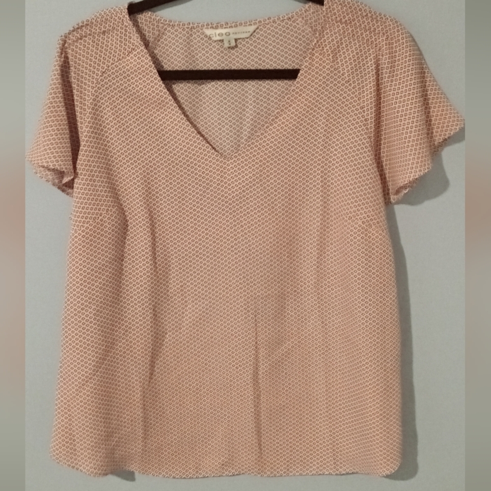 Cleo Pink Cap Sleeve Boxy Blouse